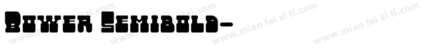 Bower Semibold字体转换